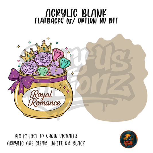 Royal Romance Bouquet acrylic blank, Acrylic & UV DTF Print