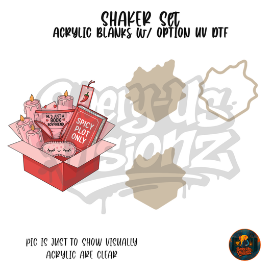 Spicy Book Delivery Box shaker set acrylic blanks