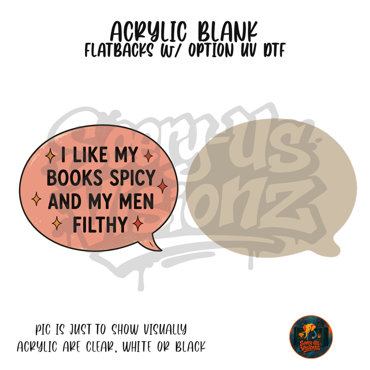 Spicy Books Filthy Men acrylic blank, Acrylic & UV DTF Print