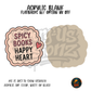 Spicy Books Happy Heart acrylic blank, Acrylic & UV DTF Print