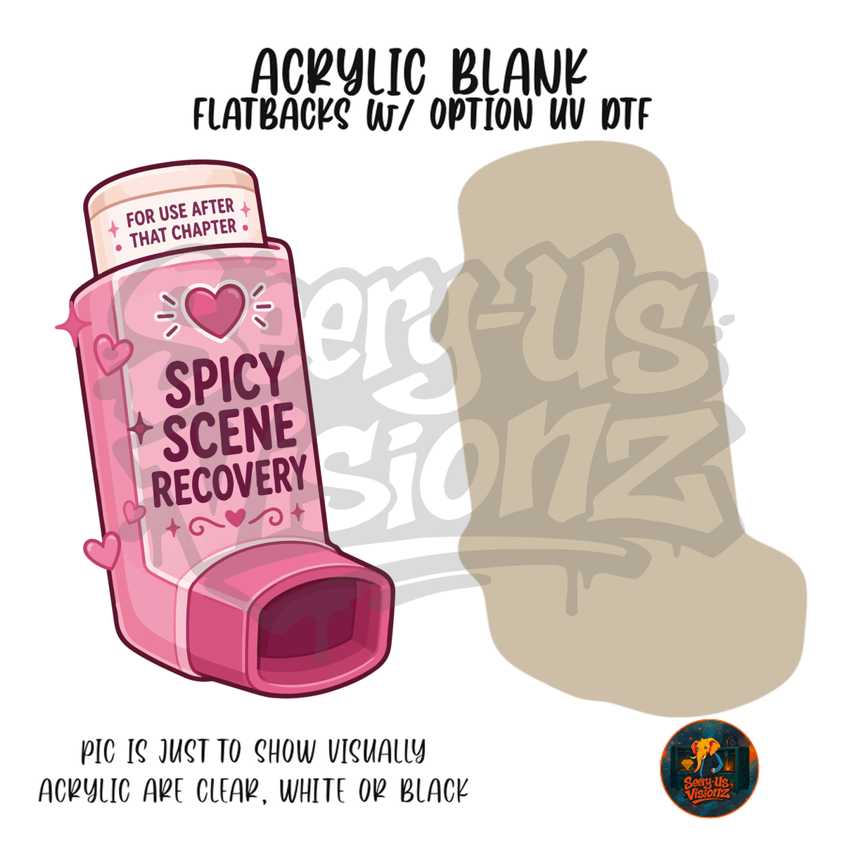 Spicy Scene Recovery Inhaler acrylic blank, Acrylic & UV DTF Print