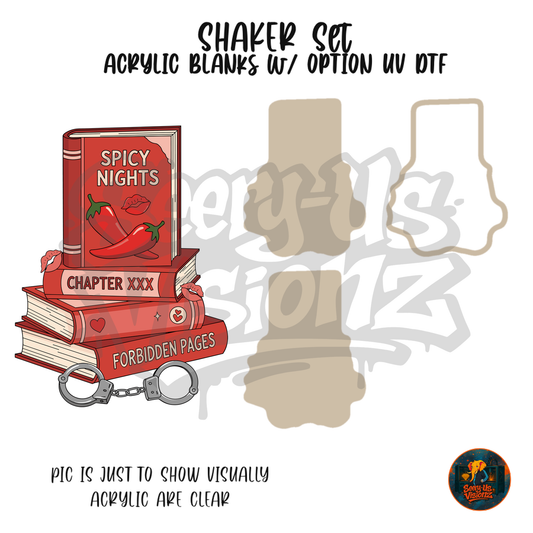 Spicy Romance Books shaker set acrylic blanks