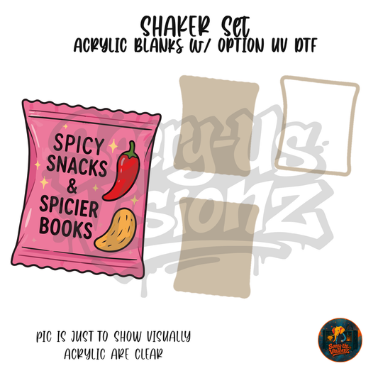 Spicy Snacks Chip Bag shaker set acrylic blanks