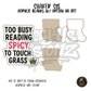 Too Busy Reading Spicy shaker set acrylic blanks