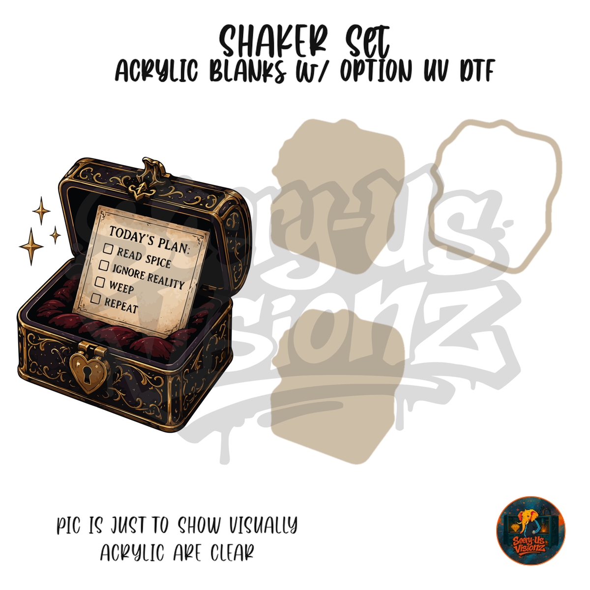 Today's Plan Treasure Chest shaker set acrylic blanks
