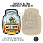 Western Cactus Jar acrylic blank, Acrylic & UV DTF Print