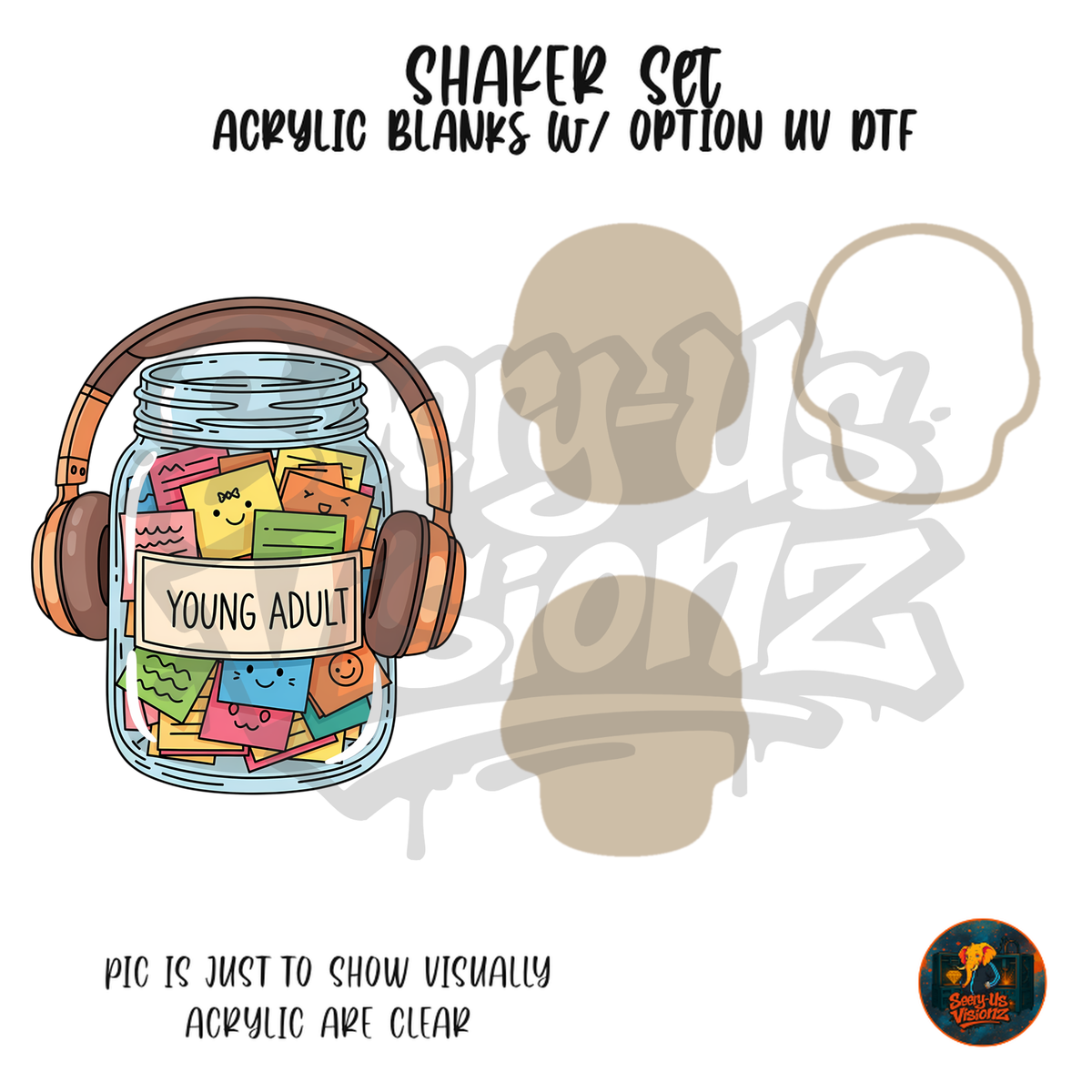Young Adult Jar shaker set acrylic blanks