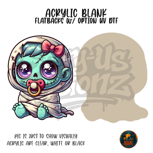 Wrapped Zombie acrylic blank, Acrylic & UV DTF Print