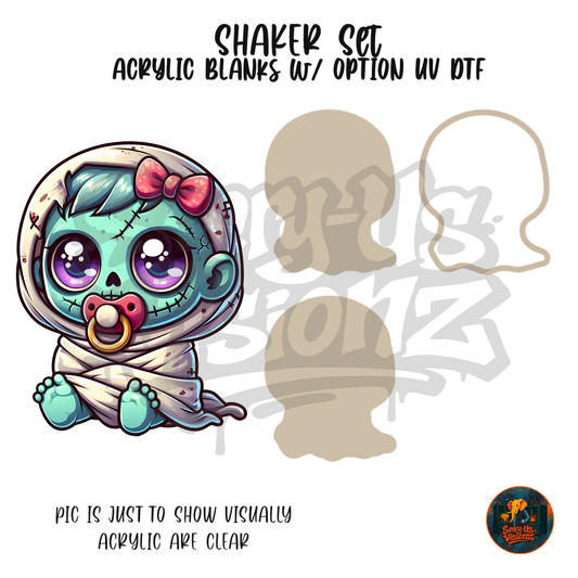 Wrapped Zombie shaker set acrylic blanks