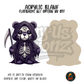 Skeleton Reaper Bear acrylic blank, Acrylic & UV DTF Print