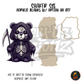 Skeleton Reaper Bear shaker set acrylic blanks