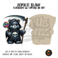 Black Reaper Bear acrylic blank, Acrylic & UV DTF Print