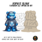 Blue Skull Cloak Bear acrylic blank, Acrylic & UV DTF Print