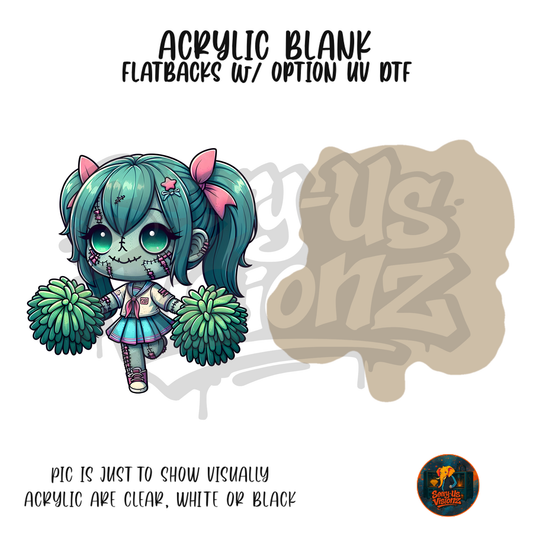 Prep Zombie Doll acrylic blank, Acrylic & UV DTF Print