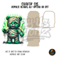 Green Mummy Bear shaker set acrylic blanks