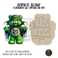 Green Zombie Bear acrylic blank, Acrylic & UV DTF Print