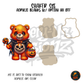 Orange Pumpkin Bear shaker set acrylic blanks