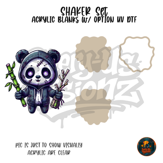 Panda Zombie Buddy shaker set acrylic blanks