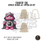 Pink Hooded Bear shaker set acrylic blanks