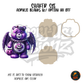 Purple Winged Bear shaker set acrylic blanks