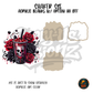 Red Rose Skull Boba shaker set acrylic blanks