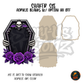 Purple Rose Coffin Frame shaker set acrylic blanks