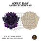 Purple Rose Heart Frame acrylic blank, Acrylic & UV DTF Print