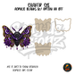 Purple Jeweled Moth shaker set acrylic blanks