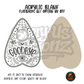 Goodbye Planchette Outline acrylic blank, Acrylic & UV DTF Print