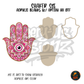 Pink Evil Eye Hamsa shaker set acrylic blanks