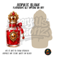 Red Crowned Perfume Bottle acrylic blank, Acrylic & UV DTF Print