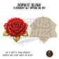 Red Jeweled Rose acrylic blank, Acrylic & UV DTF Print