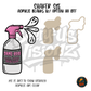 Sani-Boo Ghost Spray shaker set acrylic blanks