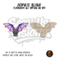 Starry Pastel Bat acrylic blank, Acrylic & UV DTF Print