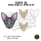 Hairless Moon Cat shaker set acrylic blanks