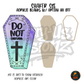 Do Not Disturb Coffin shaker set acrylic blanks