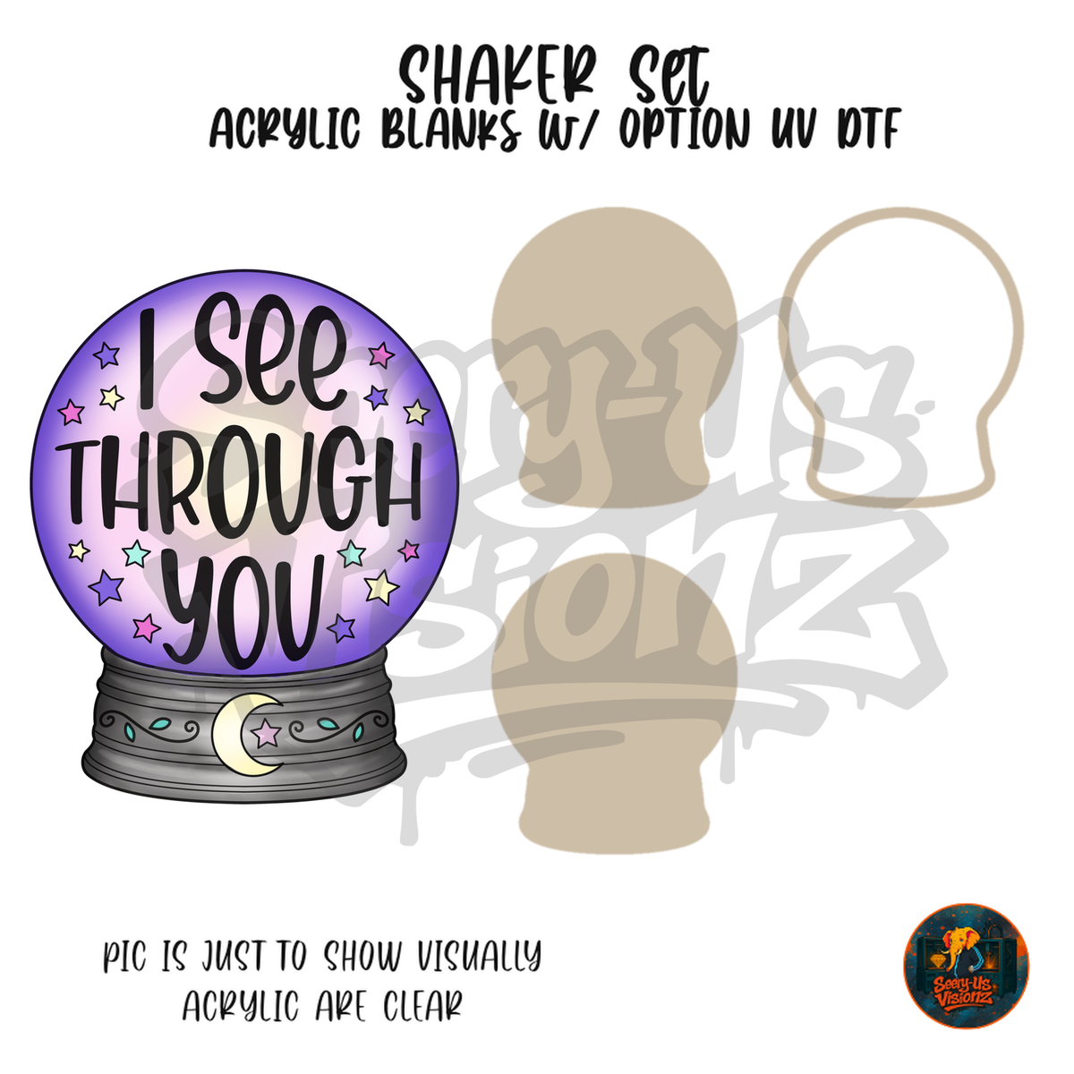 I See Through You shaker set acrylic blanks