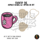Pink Ghost Tea Mug shaker set acrylic blanks
