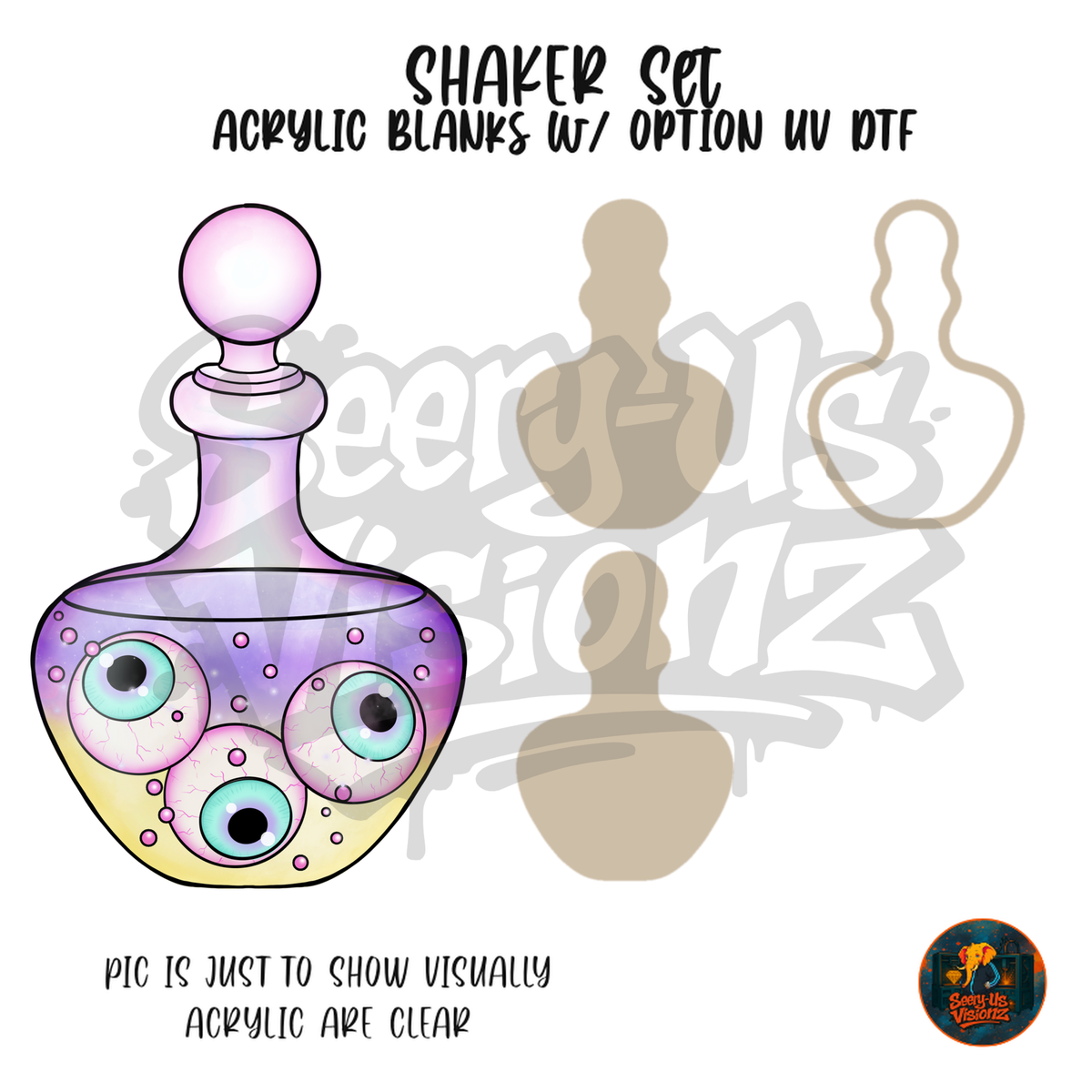 Eyeball Potion Bottle shaker set acrylic blanks