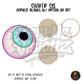Pastel Veiny Eyeball shaker set acrylic blanks