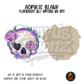 Floral Pastel Skull acrylic blank, Acrylic & UV DTF Print