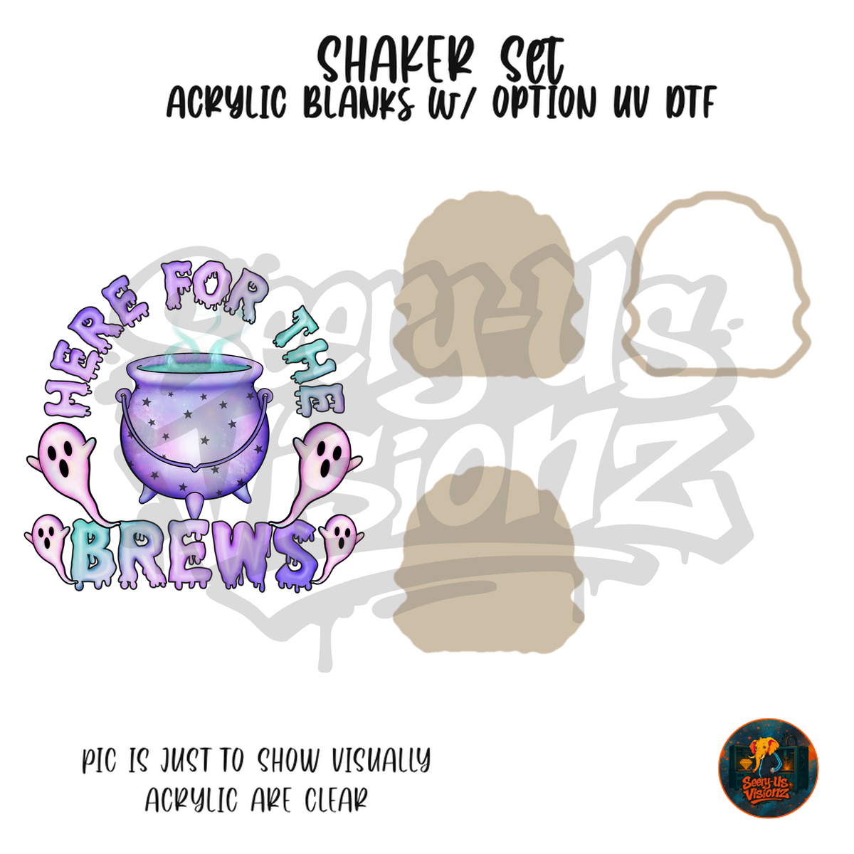 Here For The Brews shaker set acrylic blanks