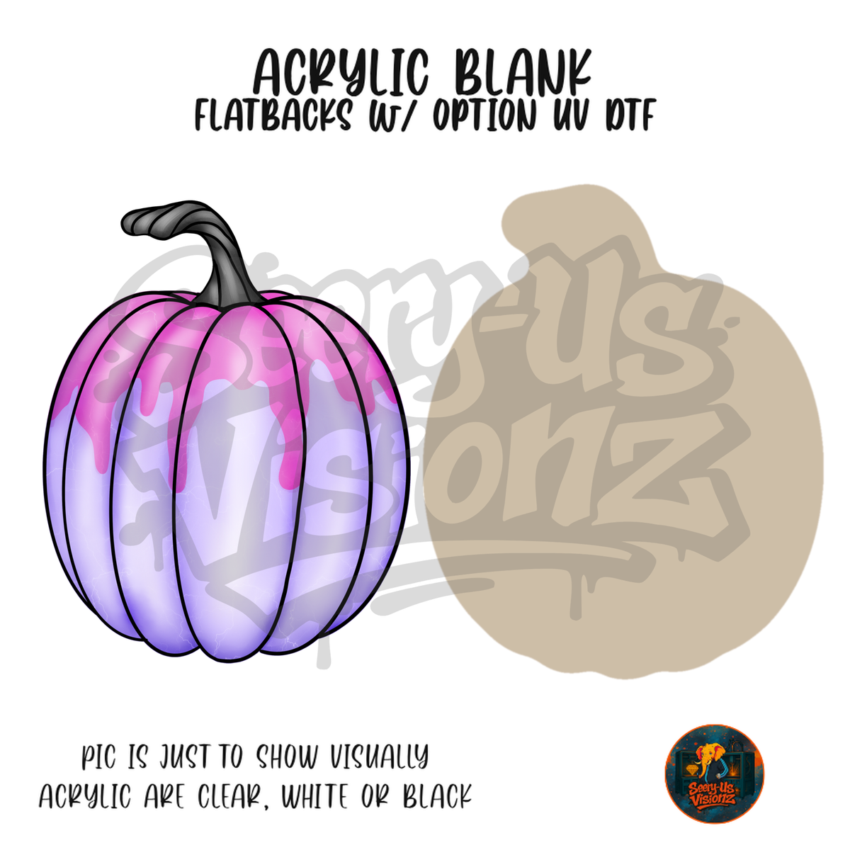 Dripping Purple Pumpkin acrylic blank, Acrylic & UV DTF Print