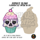 Skull Heart Eyes Cupcake acrylic blank, Acrylic & UV DTF Print