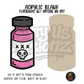 Pink Skull Poison Vial acrylic blank, Acrylic & UV DTF Print