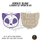 Purple Cat Skull acrylic blank, Acrylic & UV DTF Print