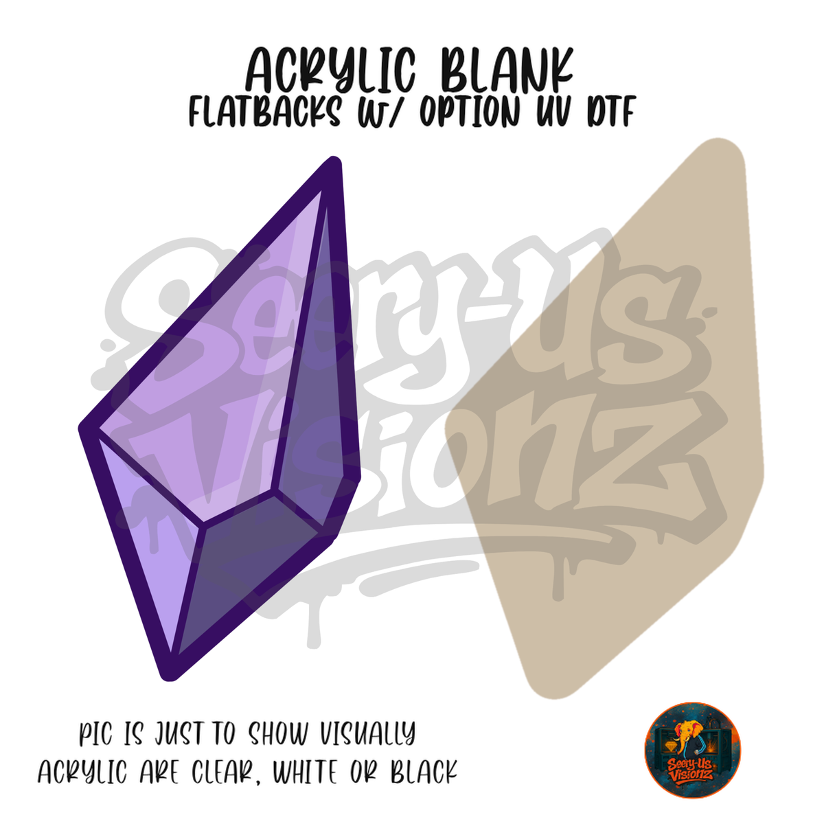 Purple Crystal Shard acrylic blank, Acrylic & UV DTF Print