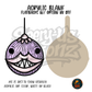 Grinning Purple Ornament acrylic blank, Acrylic & UV DTF Print