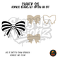 Striped Skull Bow (Outline) shaker set acrylic blanks