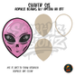 Pink Alien Head shaker set acrylic blanks